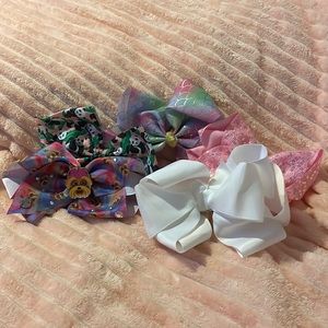 5 Piece Big Hair Bows Various Designs